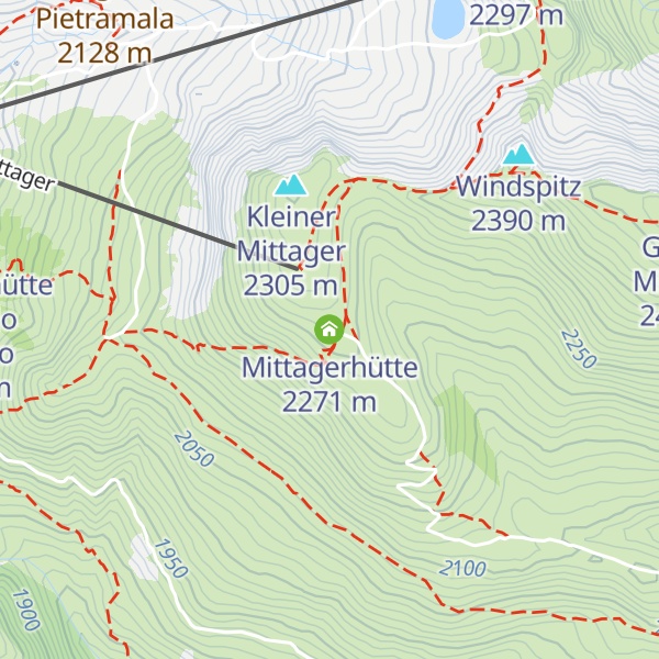 Map of Mittagerhütte