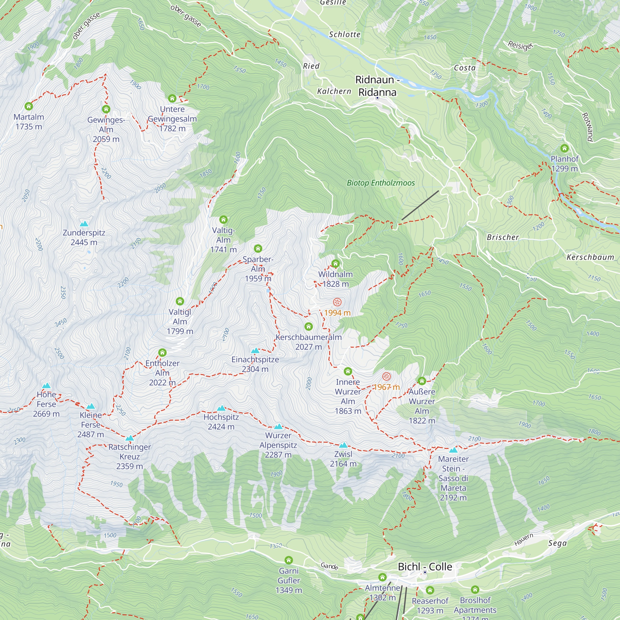 Jogele-Alm map