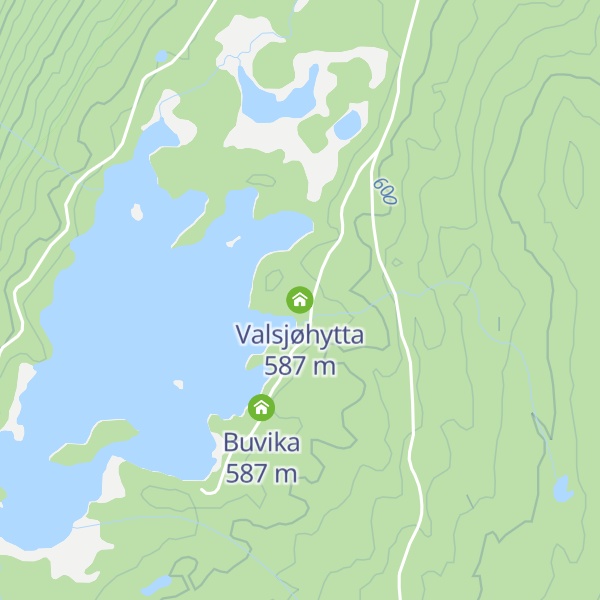 Map of Valsjøhytta