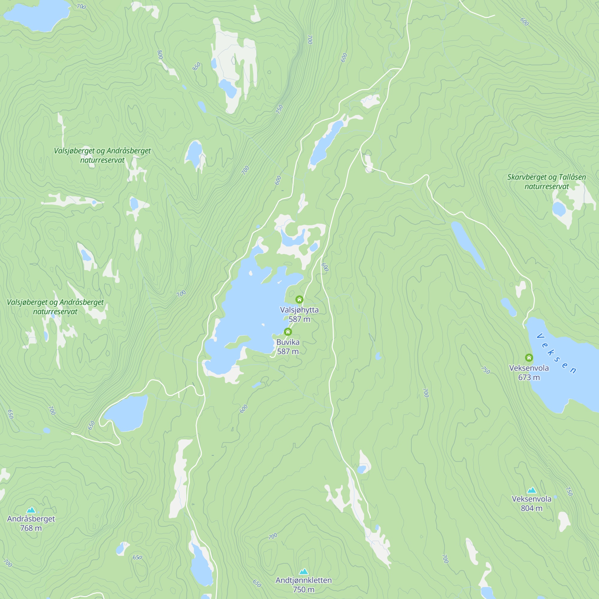 Valsjøhytta map