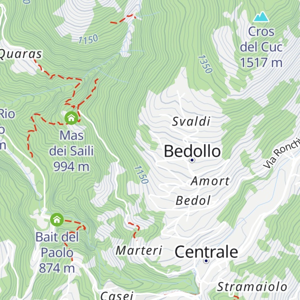 Map of Malga Le Mandre