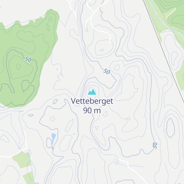 Map of Vetteberget