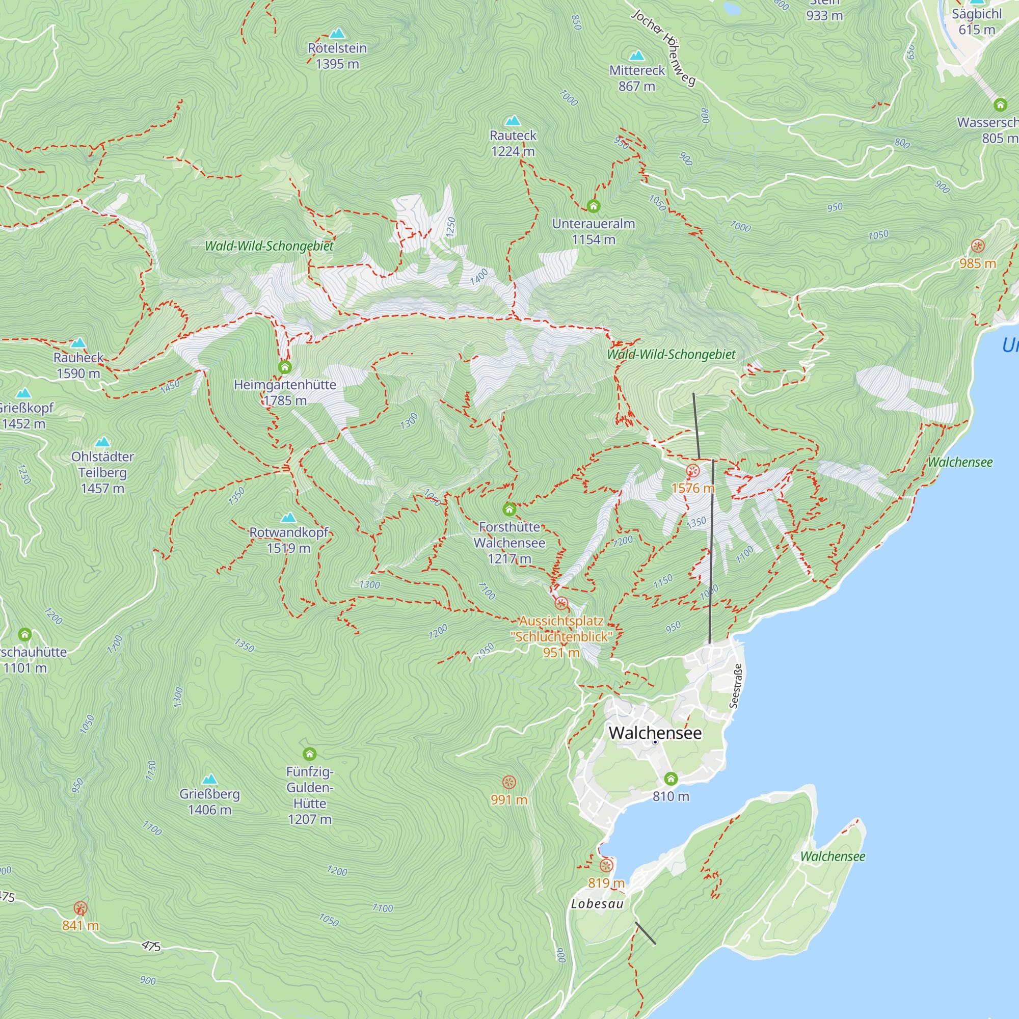 Forsthütte Walchensee map