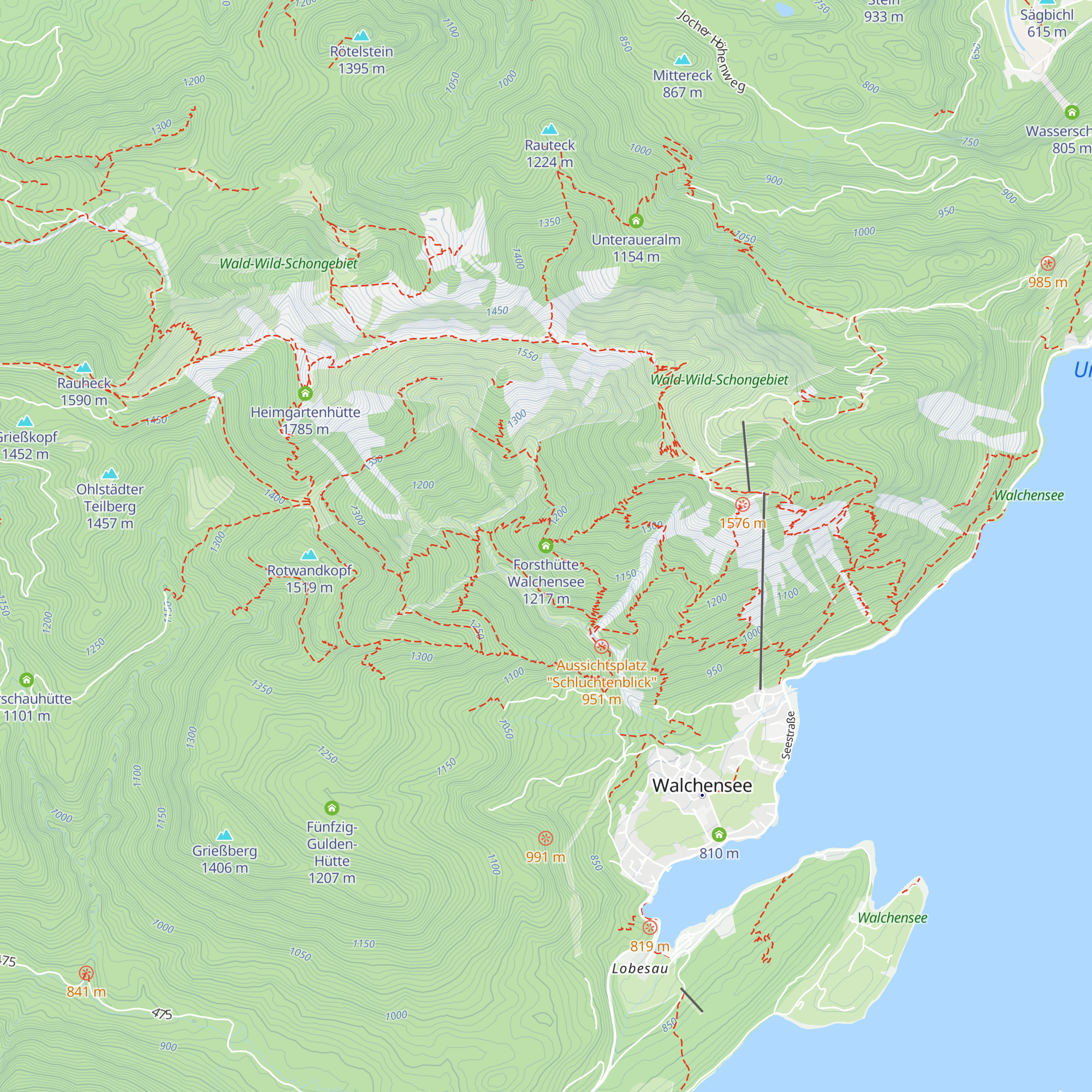 Forsthütte Walchensee map