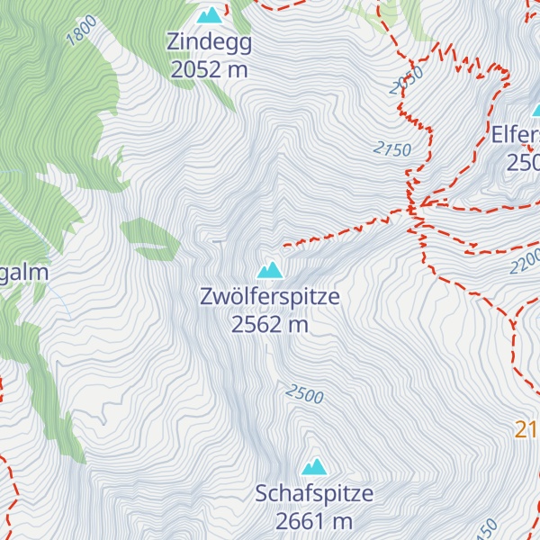 Map of Zwölferspitze