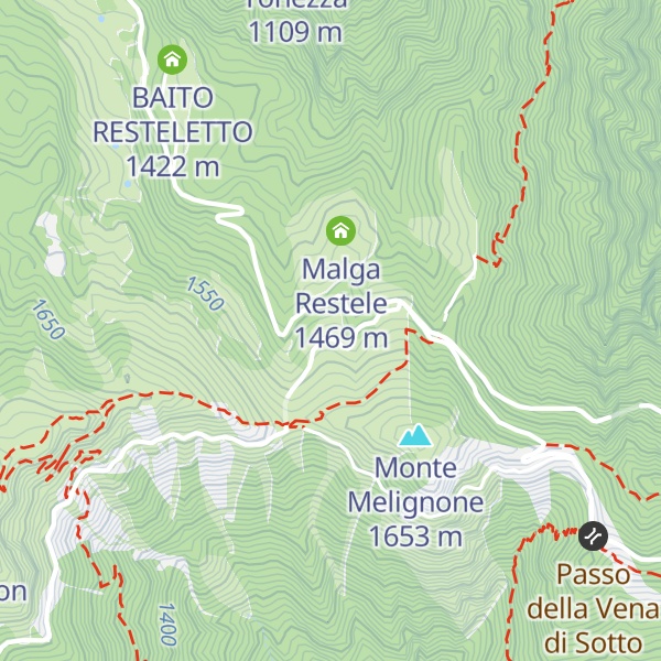 Map of Rifugio Melegnon