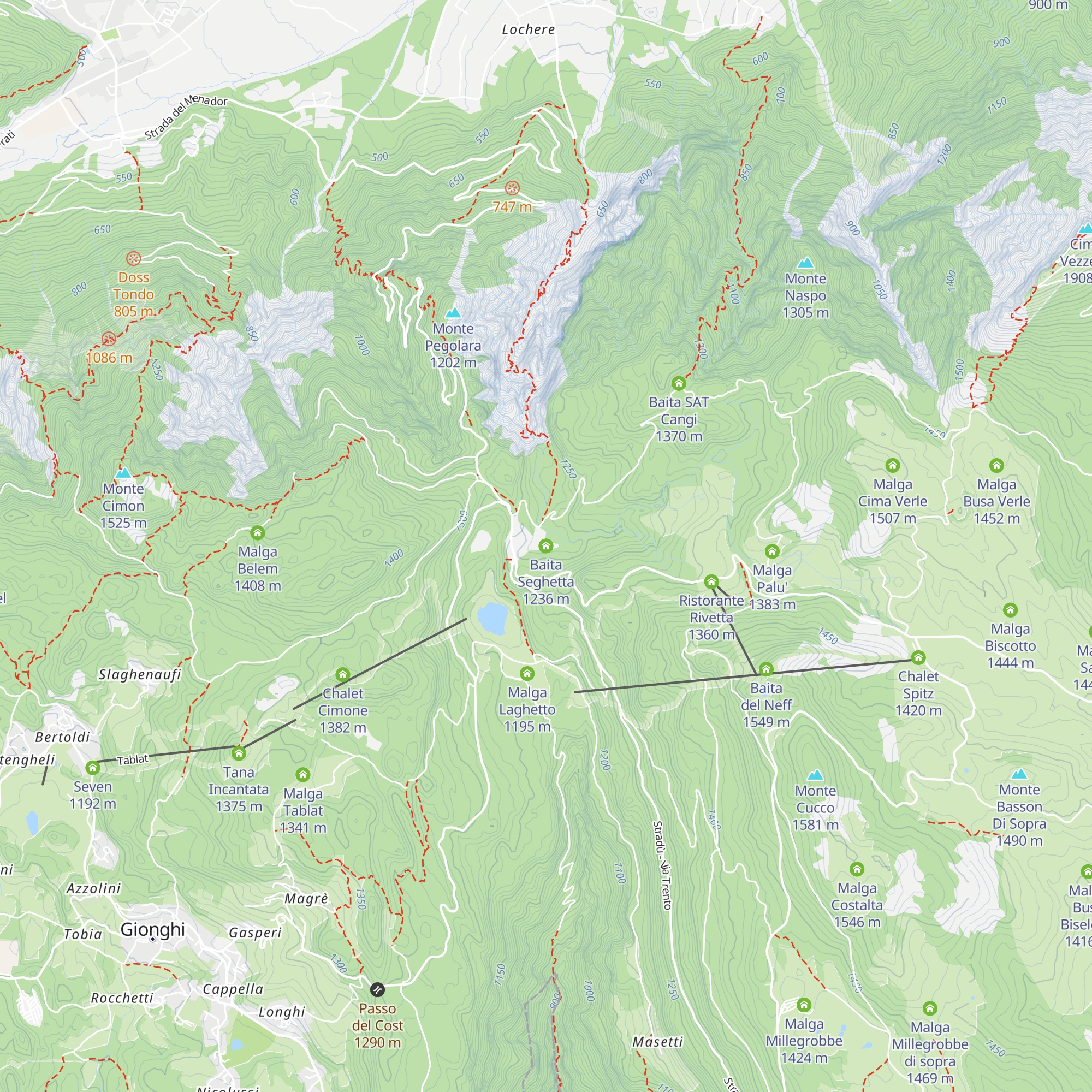 Baita Seghetta map