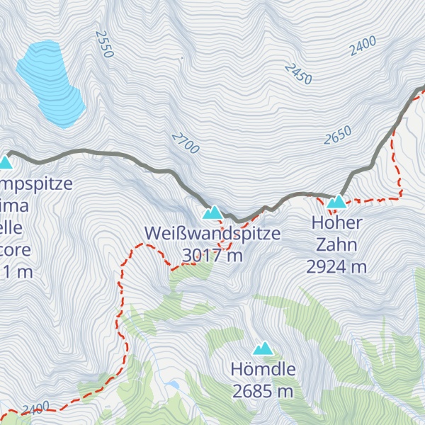 Map of Weißwandspitze