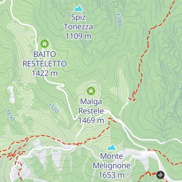Map of Malga Restele