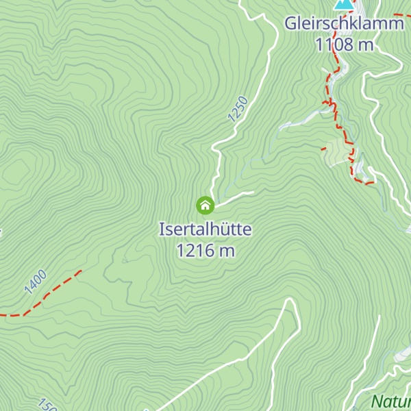 Map of Isertalhütte
