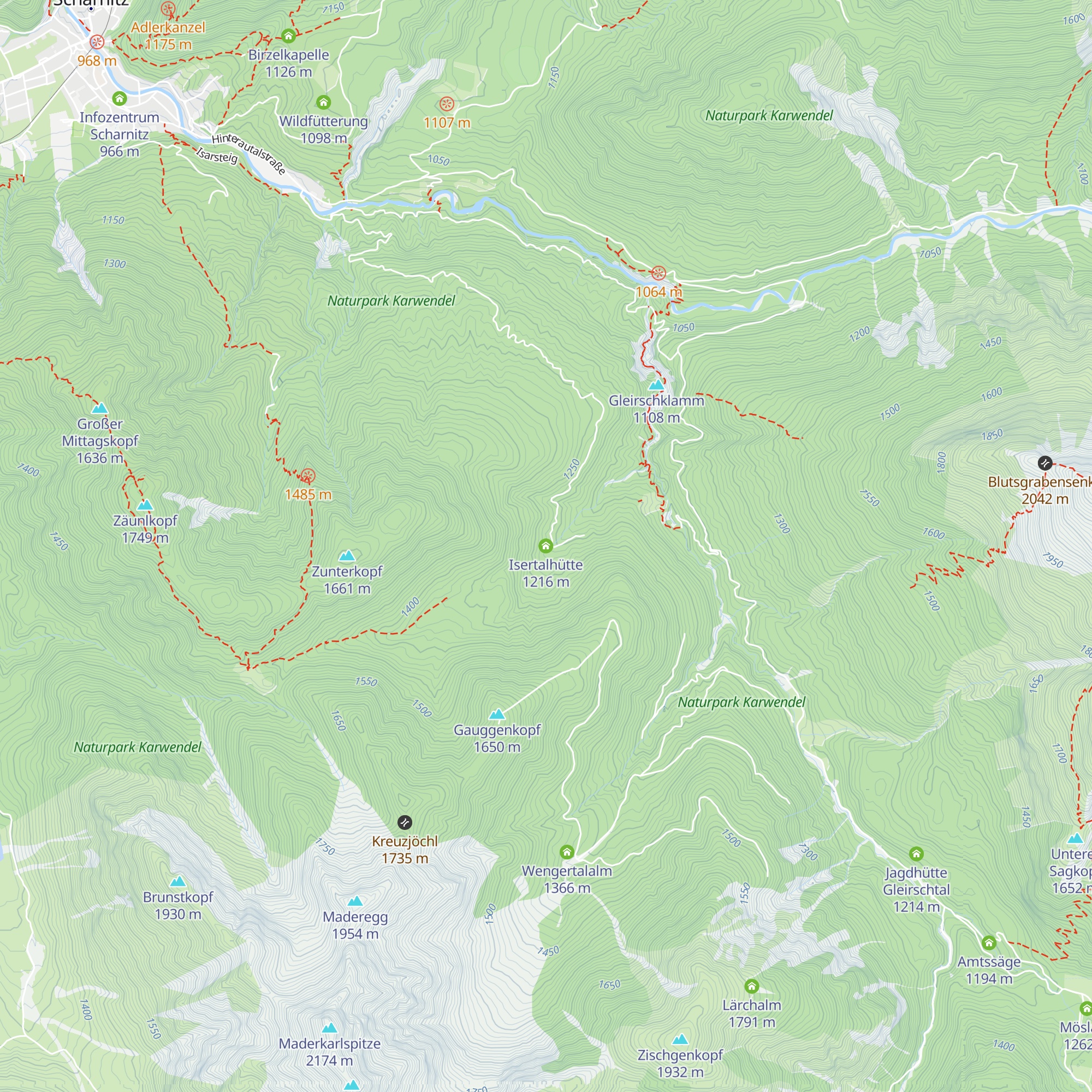 Isertalhütte map