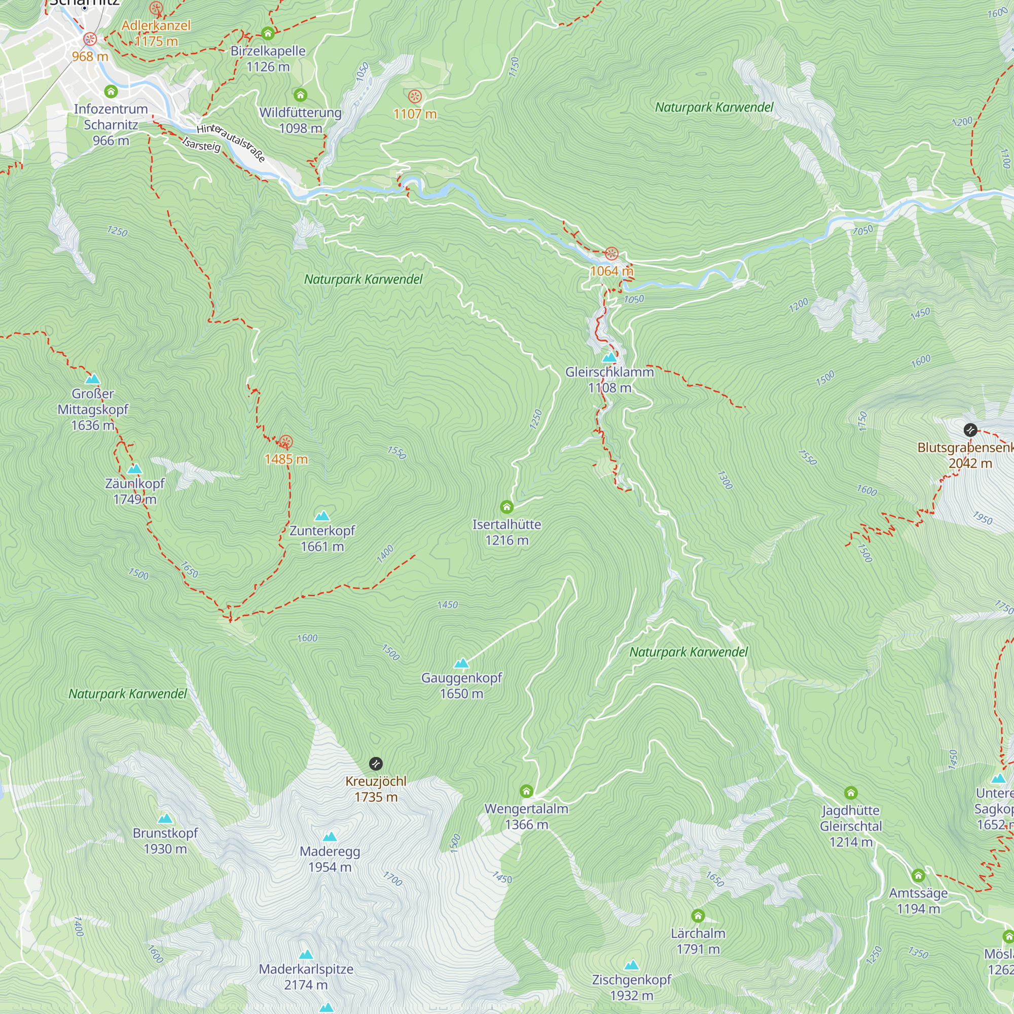 Isertalhütte map