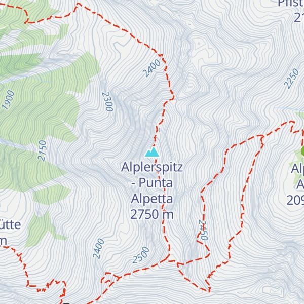 Map of Alplerspitz - Punta Alpetta