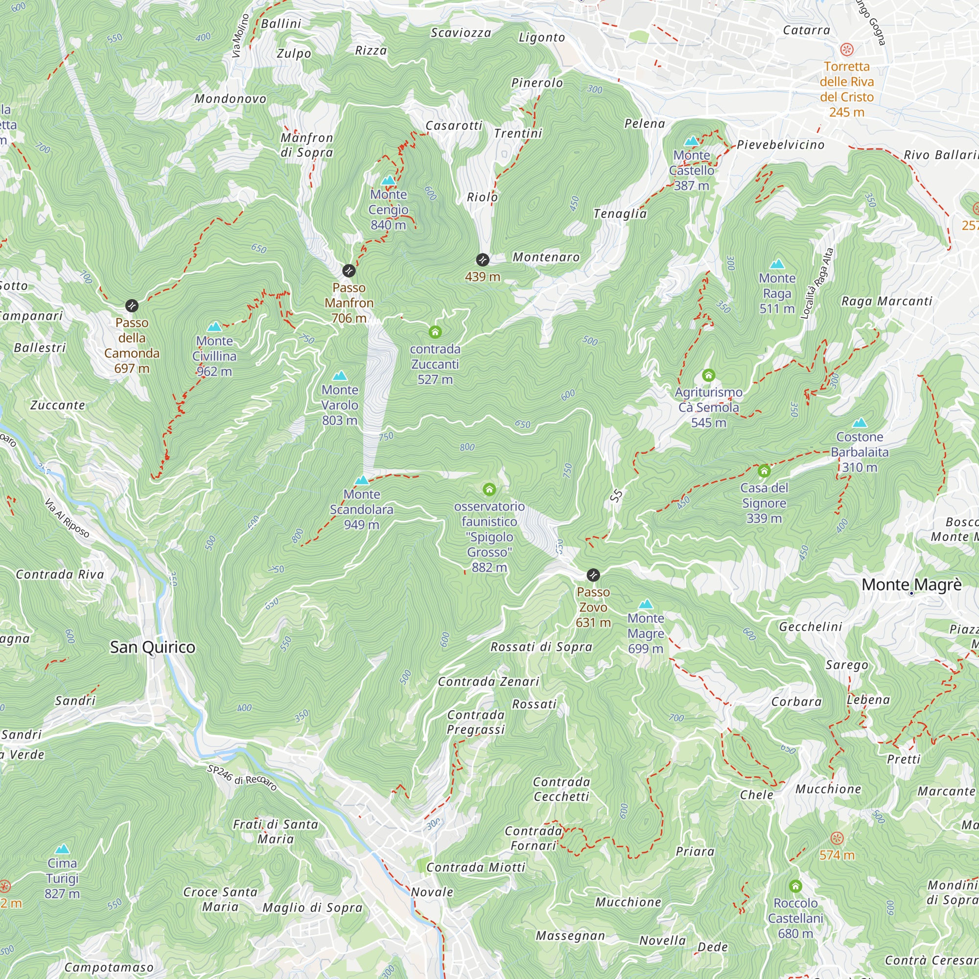 osservatorio faunistico "Spigolo Grosso" map