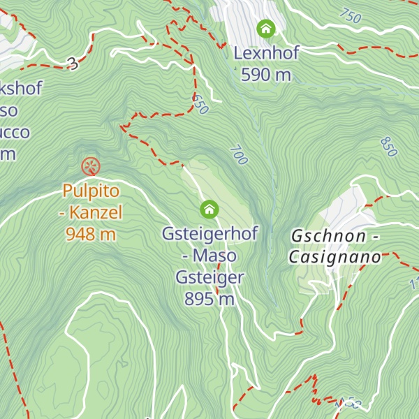 Map of Gsteigerhof - Maso Gsteiger