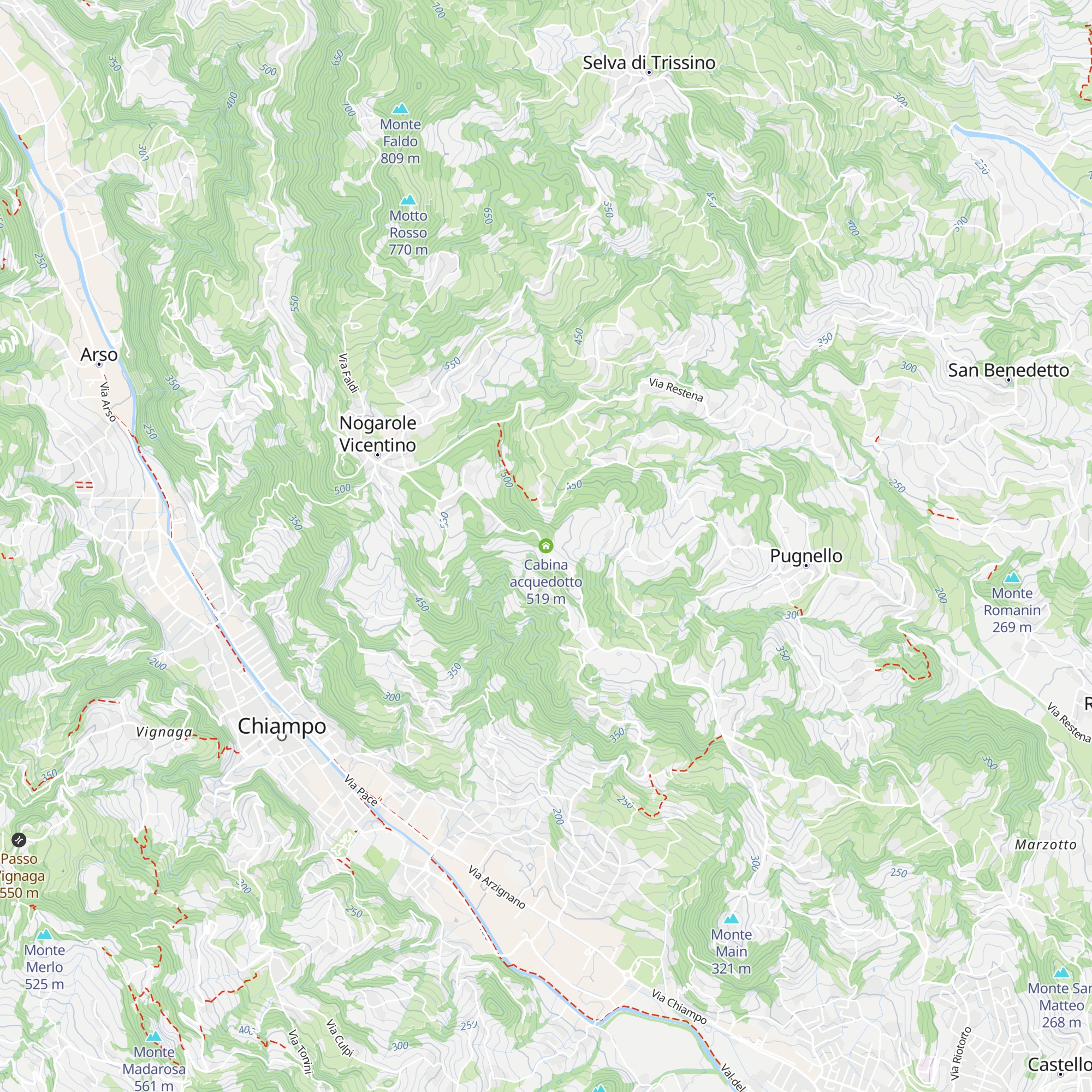 Cabina acquedotto map