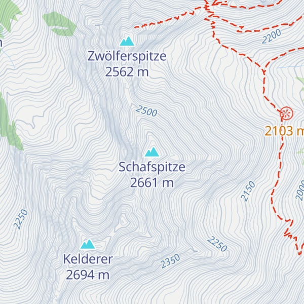 Map of Schafspitze