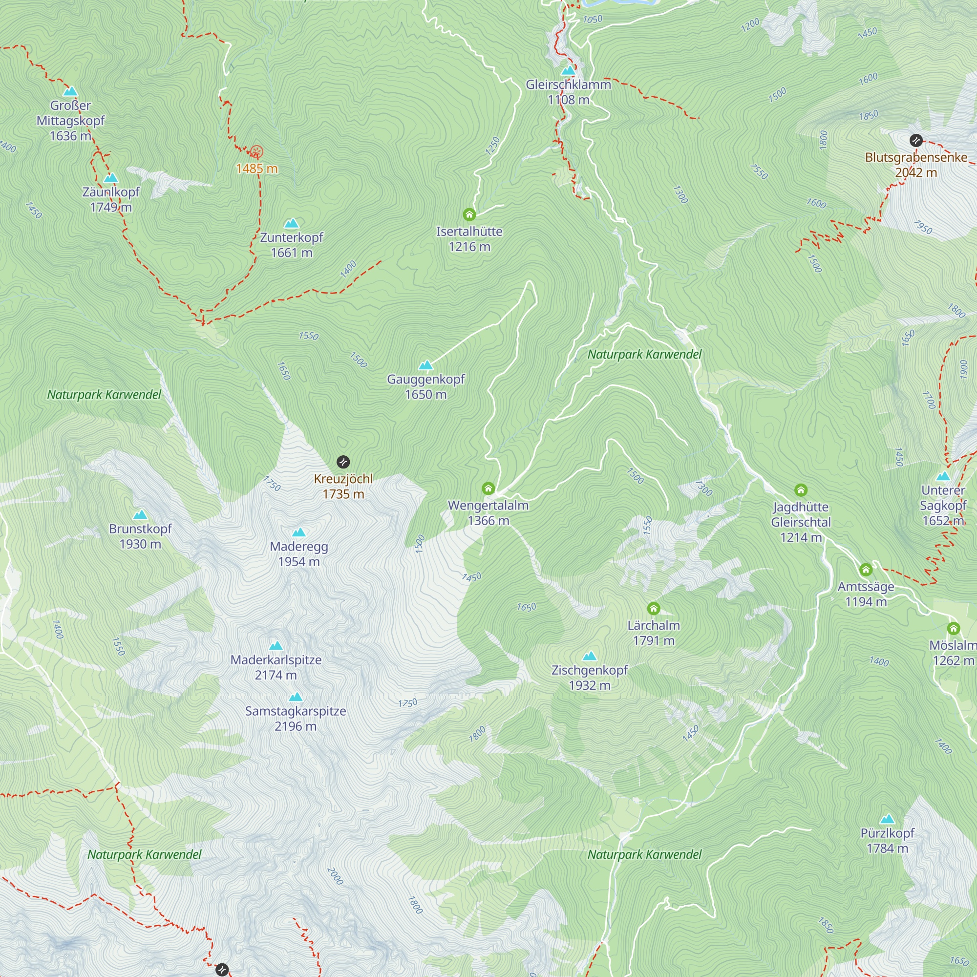 Wengertalalm map