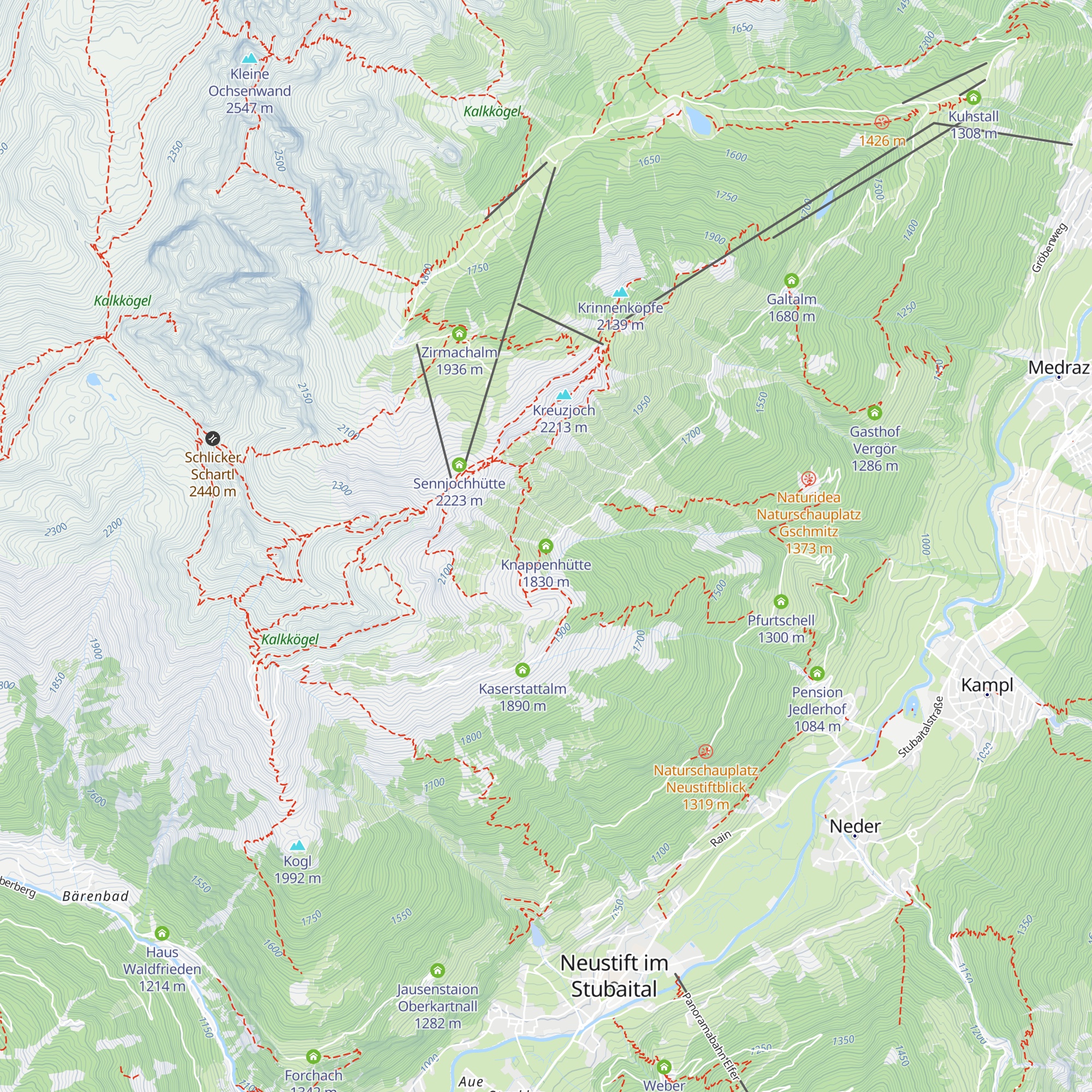 Knappenhütte map