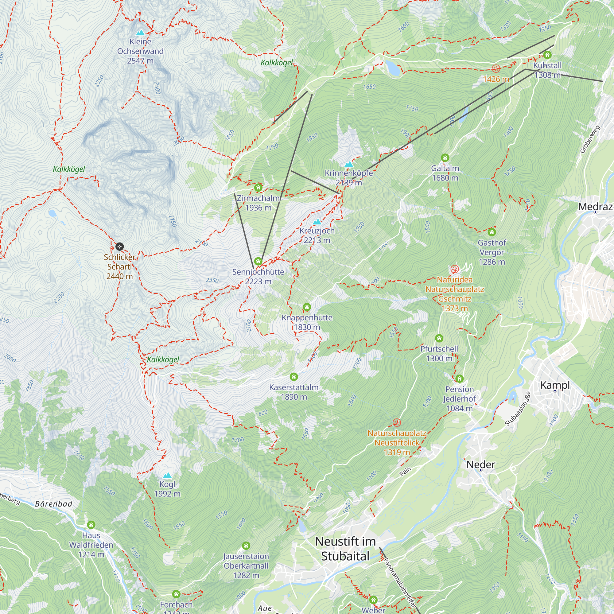 Knappenhütte map