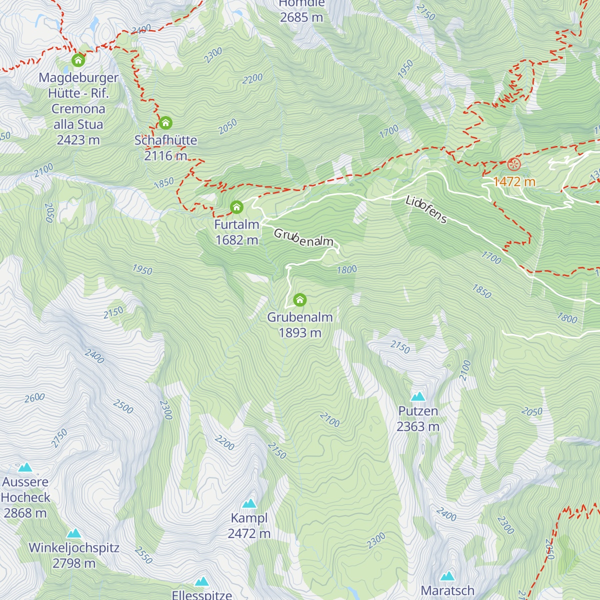 Grubenalm map