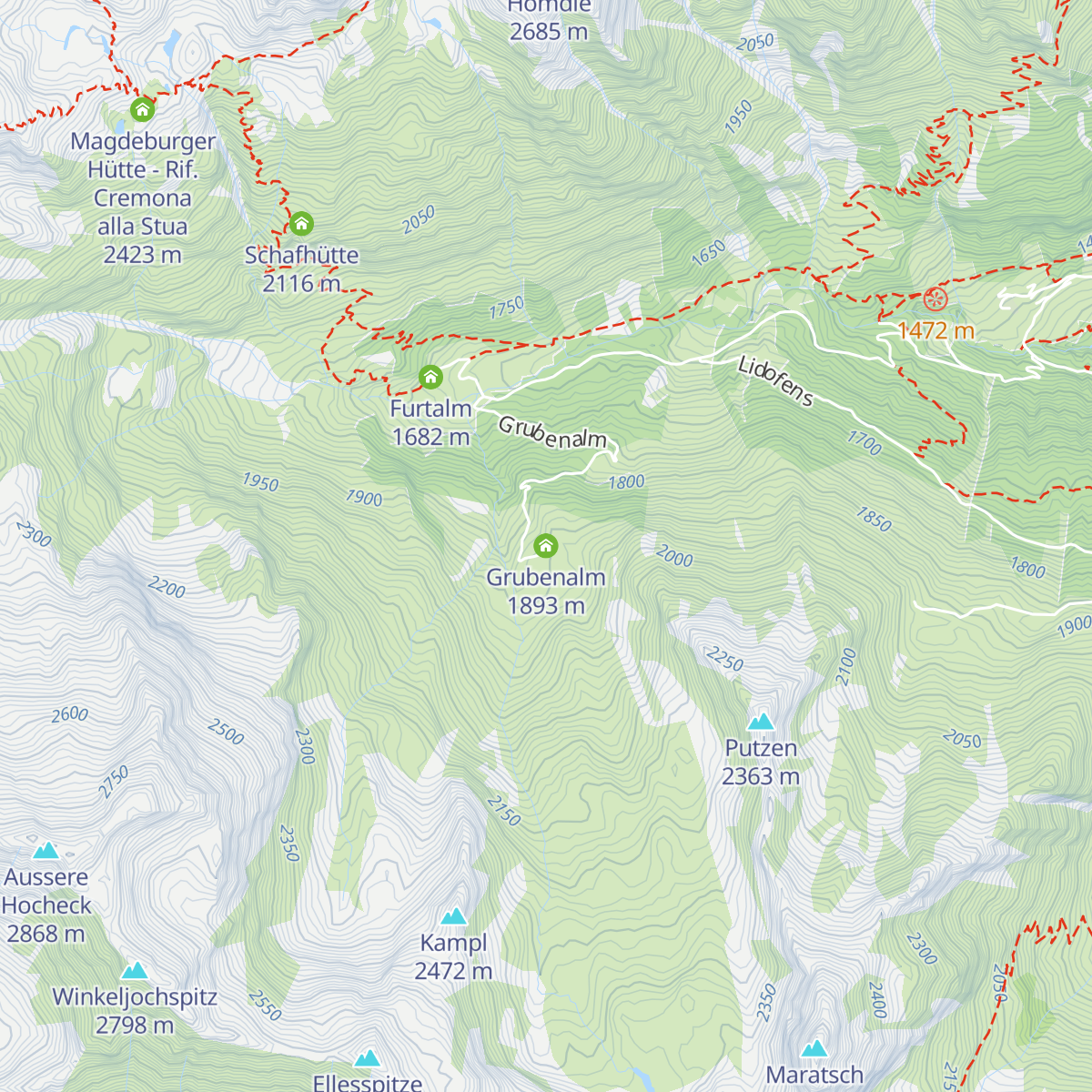 Grubenalm map