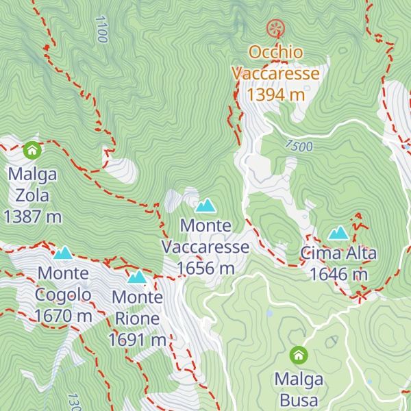 Map of Monte Vaccaresse