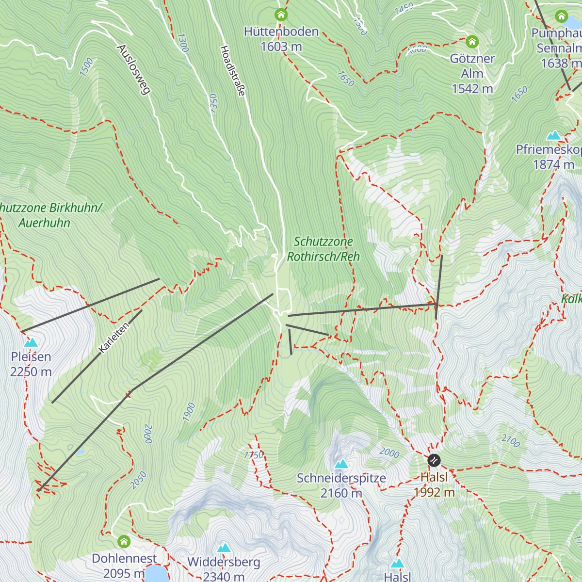 Lizumalm map