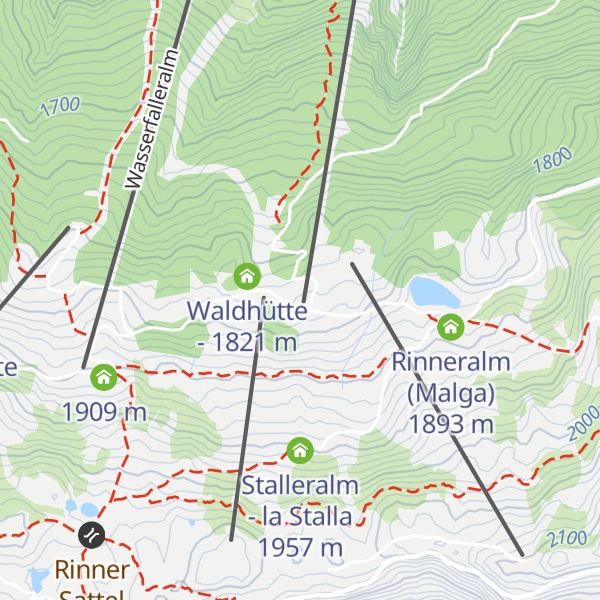 Map of Skigebiet Ratschings-Jaufen  -  Zona sciistica Racines-Giovo