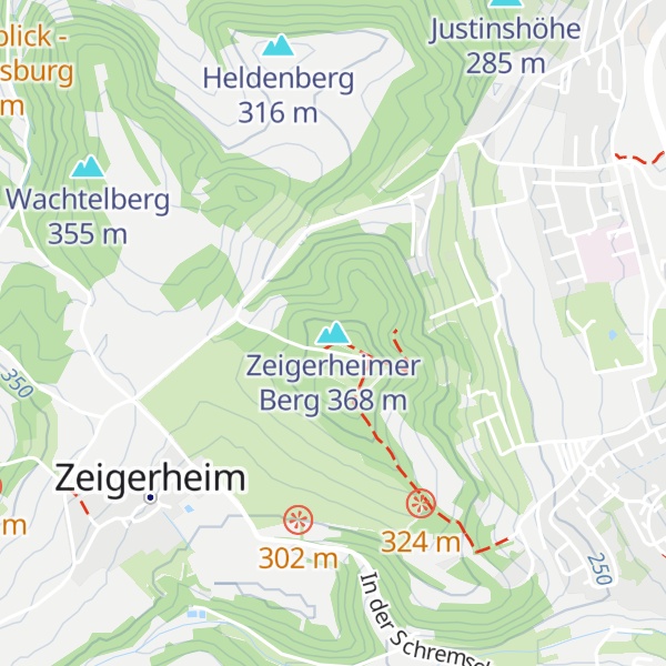 Map of Zeigerheimer Berg