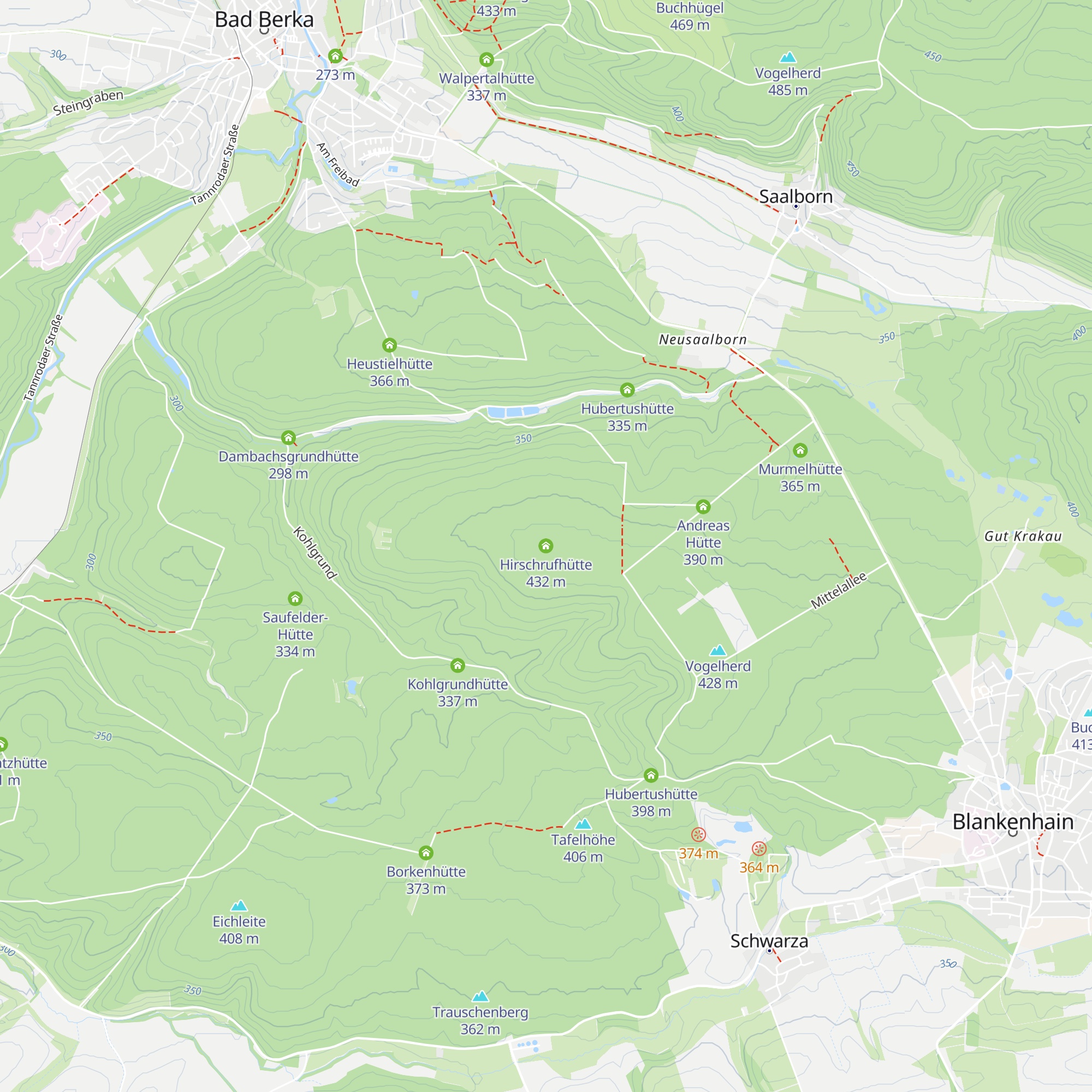 Hirschrufhütte map