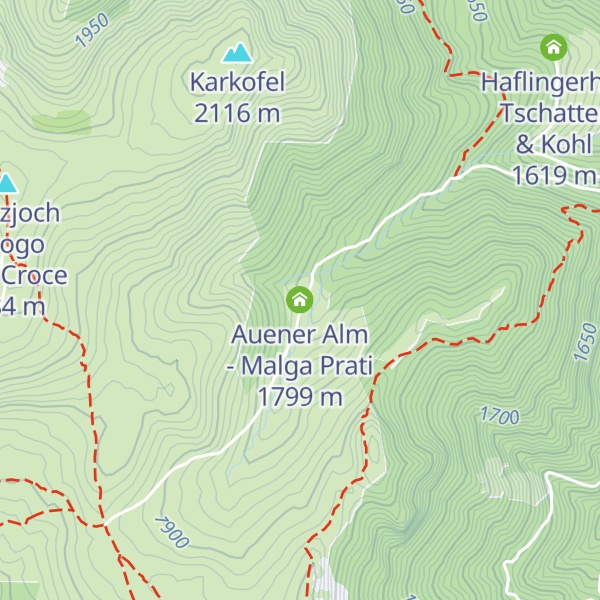 Map of Auener Alm - Malga Prati