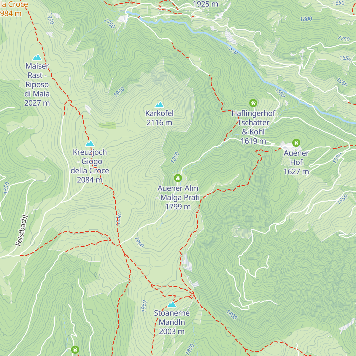 Auener Alm - Malga Prati map