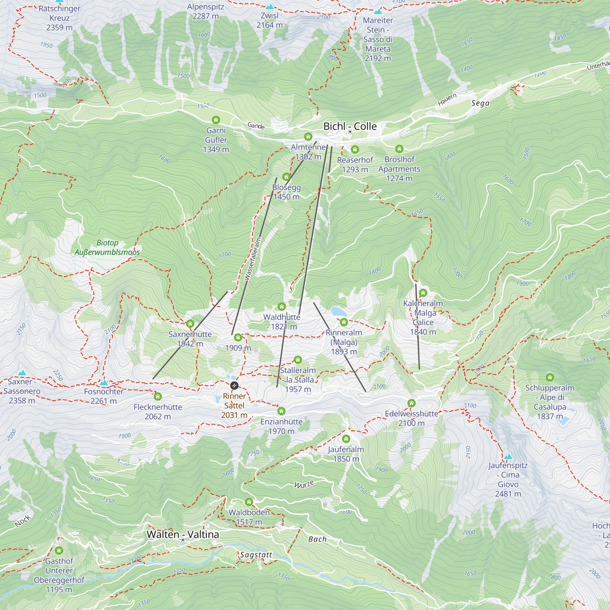 Bergrestaurant Rinneralm - Ristorante di montagna Malga Rinner map