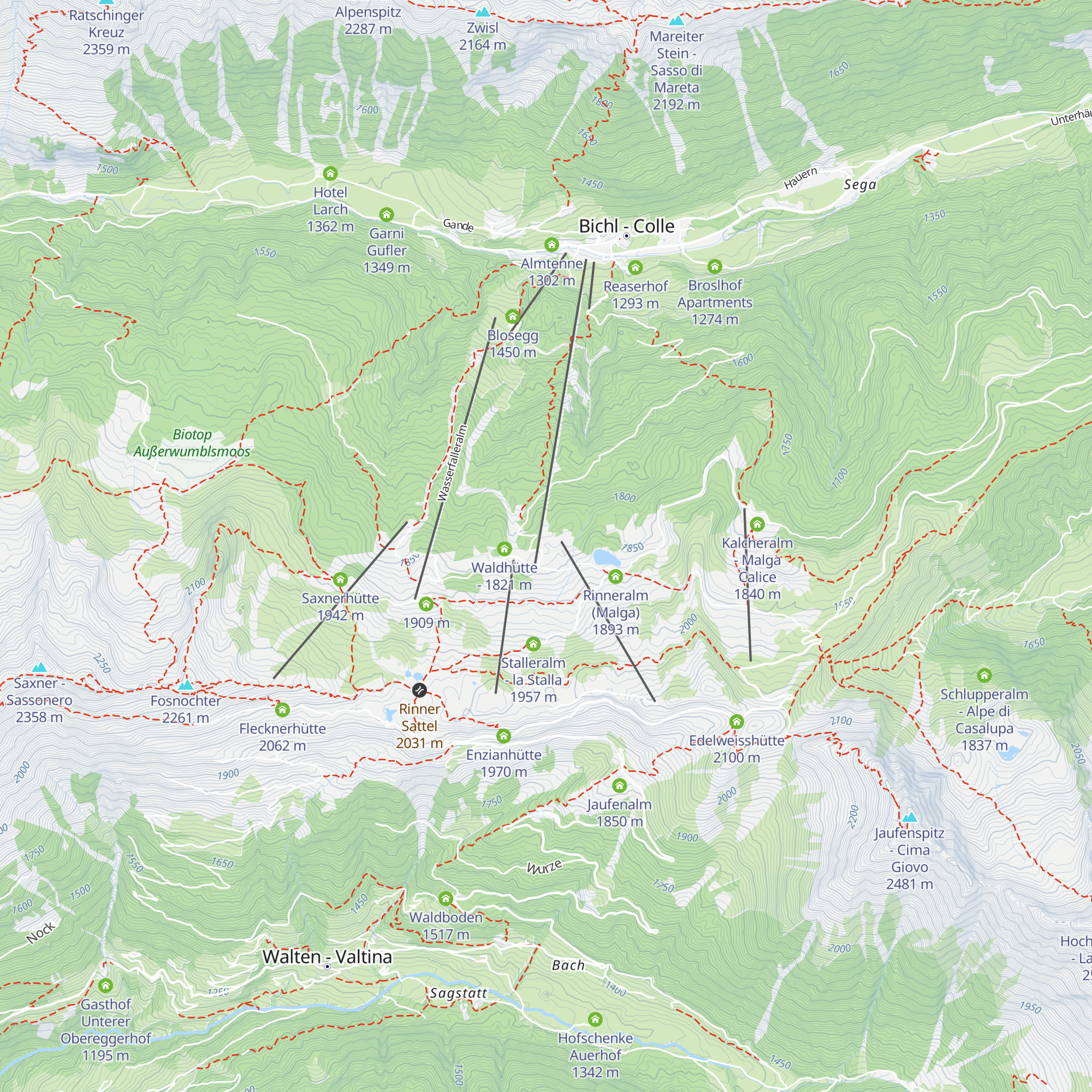 Bergrestaurant Rinneralm - Ristorante di montagna Malga Rinner map
