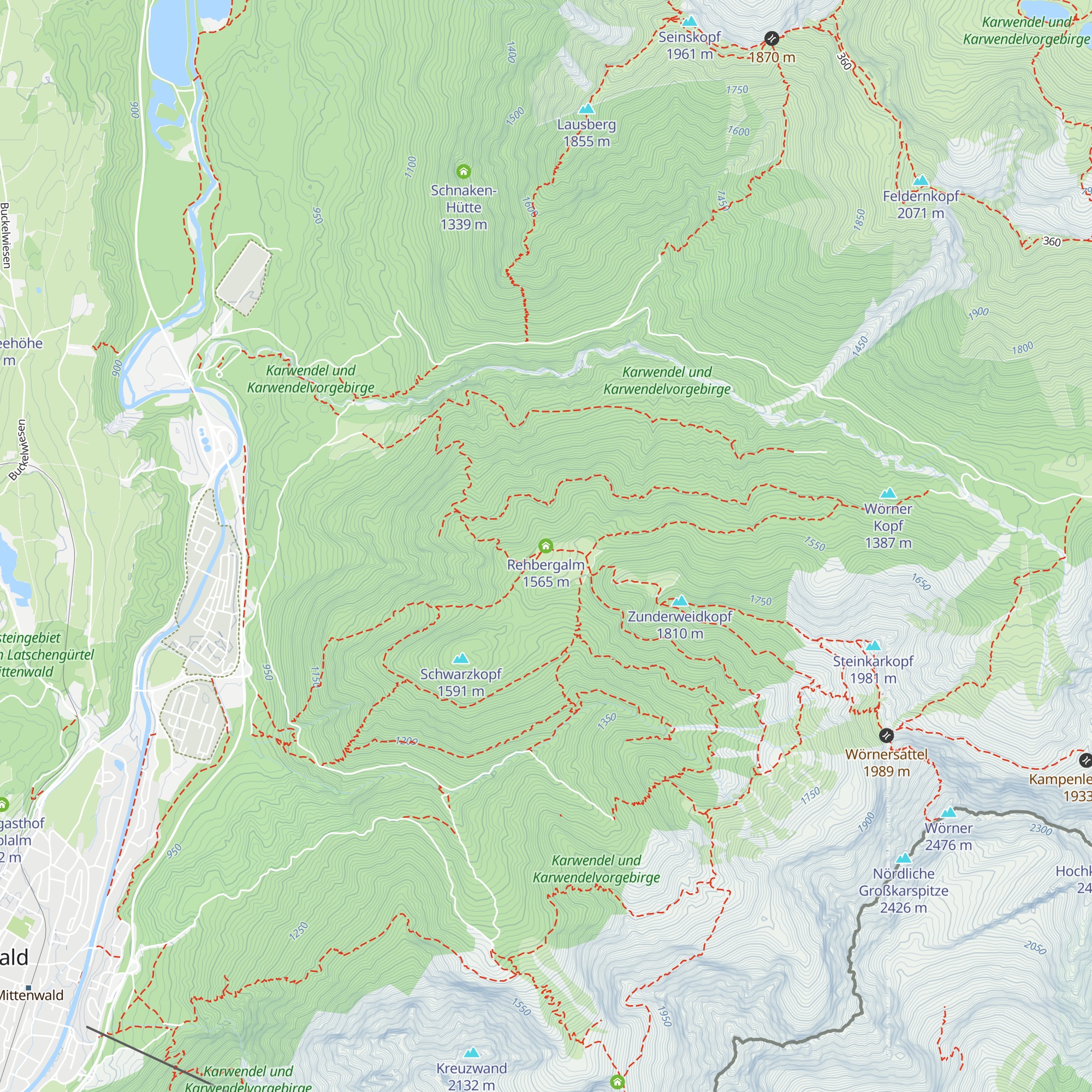 Rehbergalm map