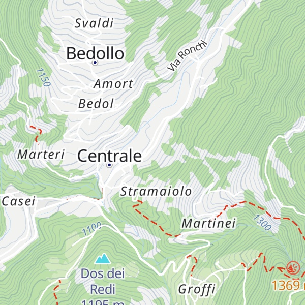 Map of Piné Salumi