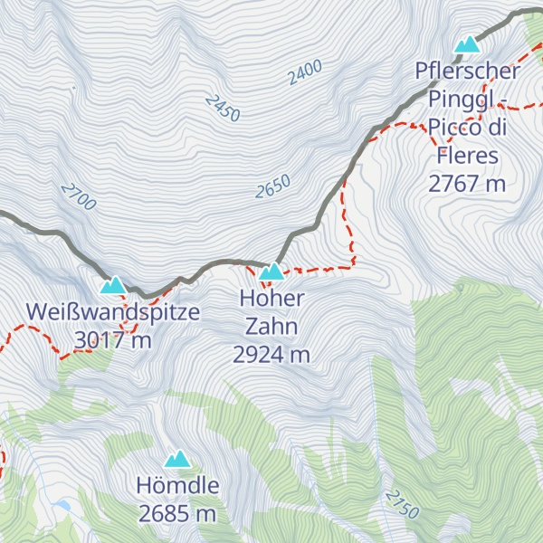 Map of Hoher Zahn