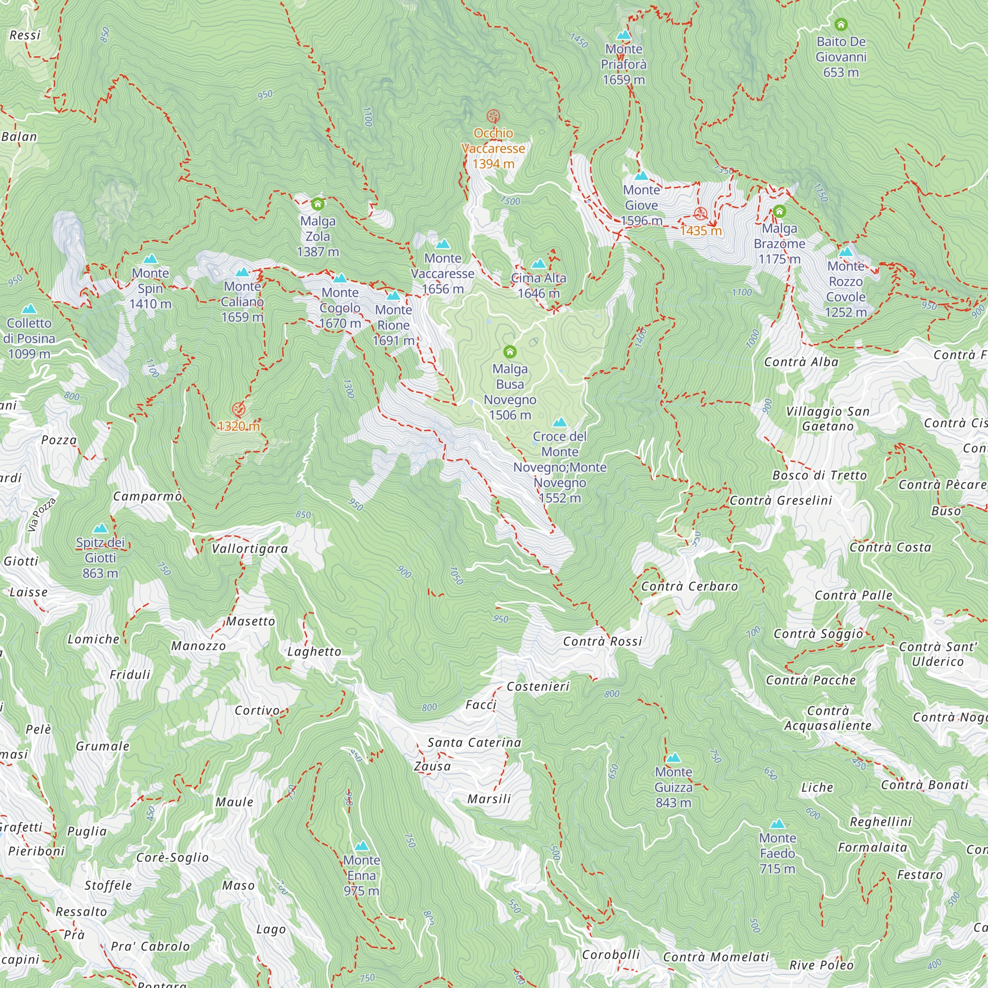 Malga Pianeti map