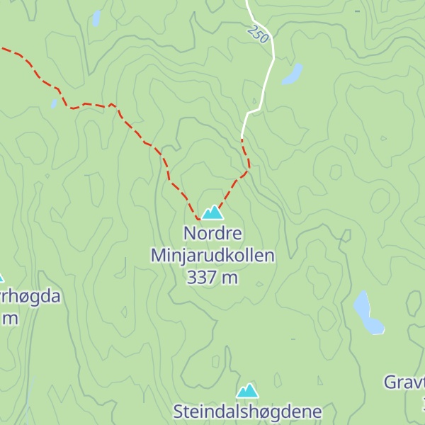 Map of Nordre Minjarudkollen
