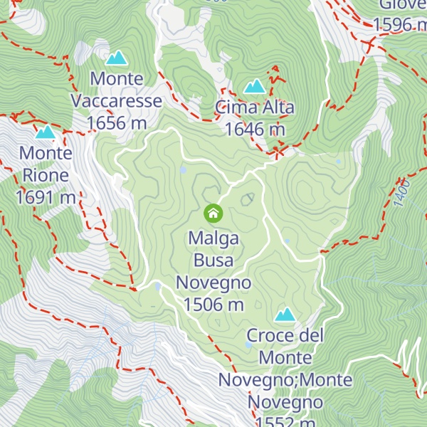 Map of Malga Busa Novegno