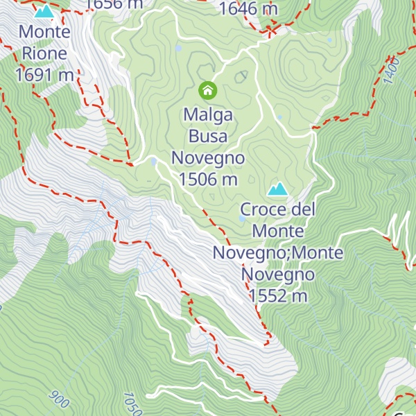 Map of Malga Davanti Monte Novegno