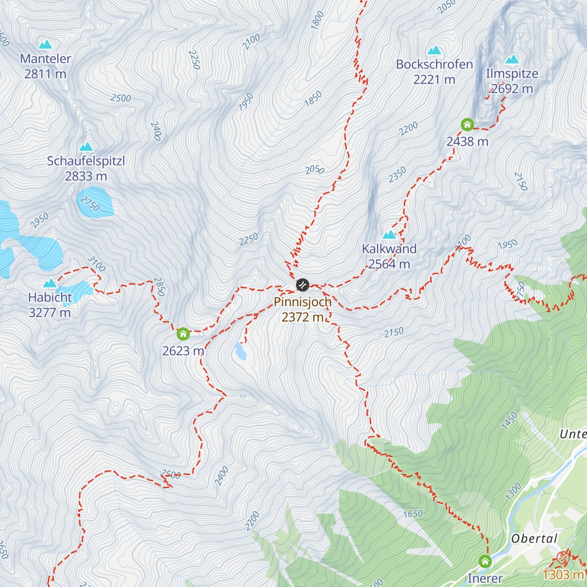 Innsbrucker Hütte map