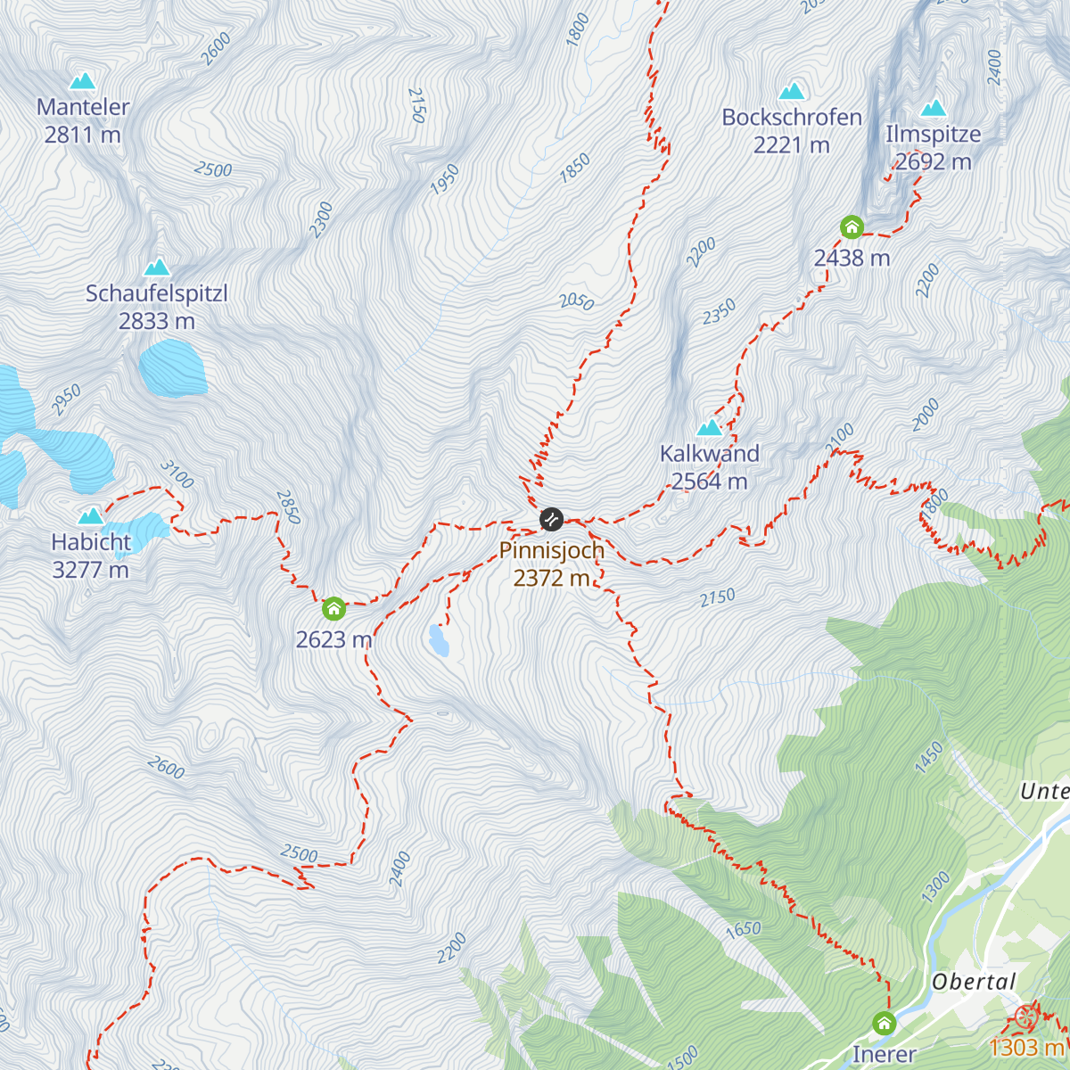 Innsbrucker Hütte map