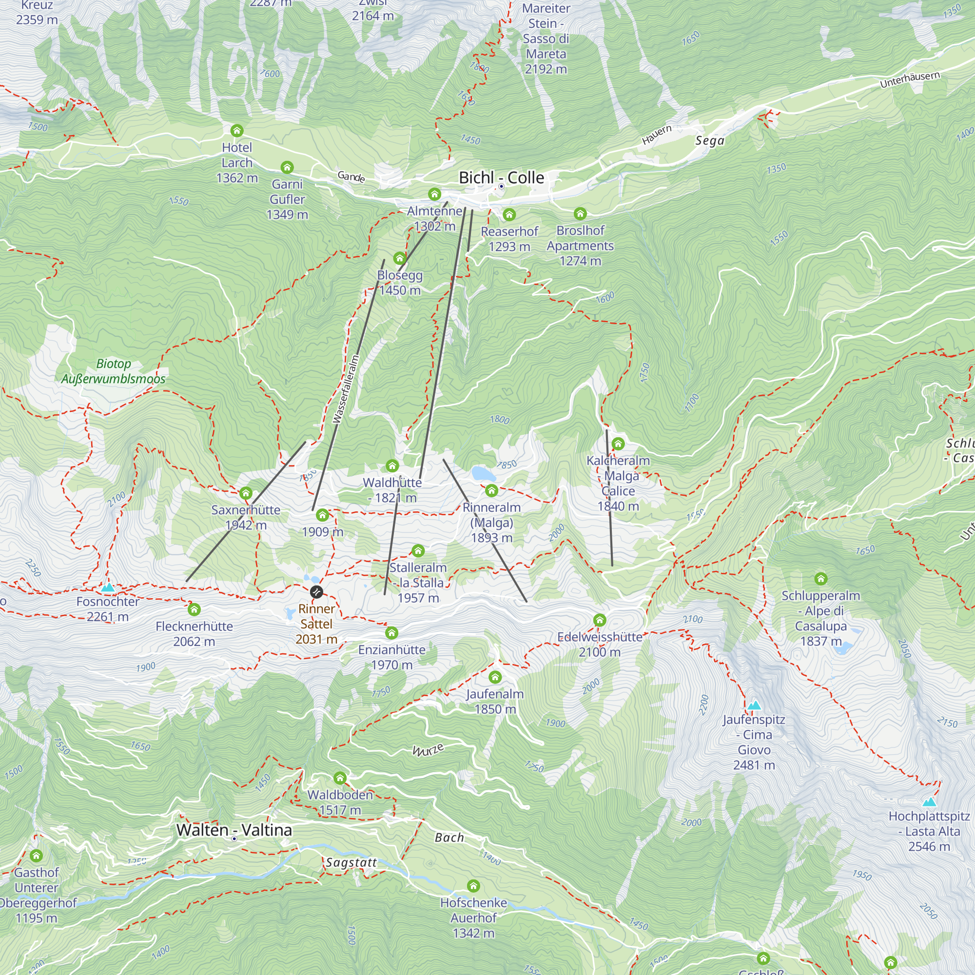 Malga Sociale map