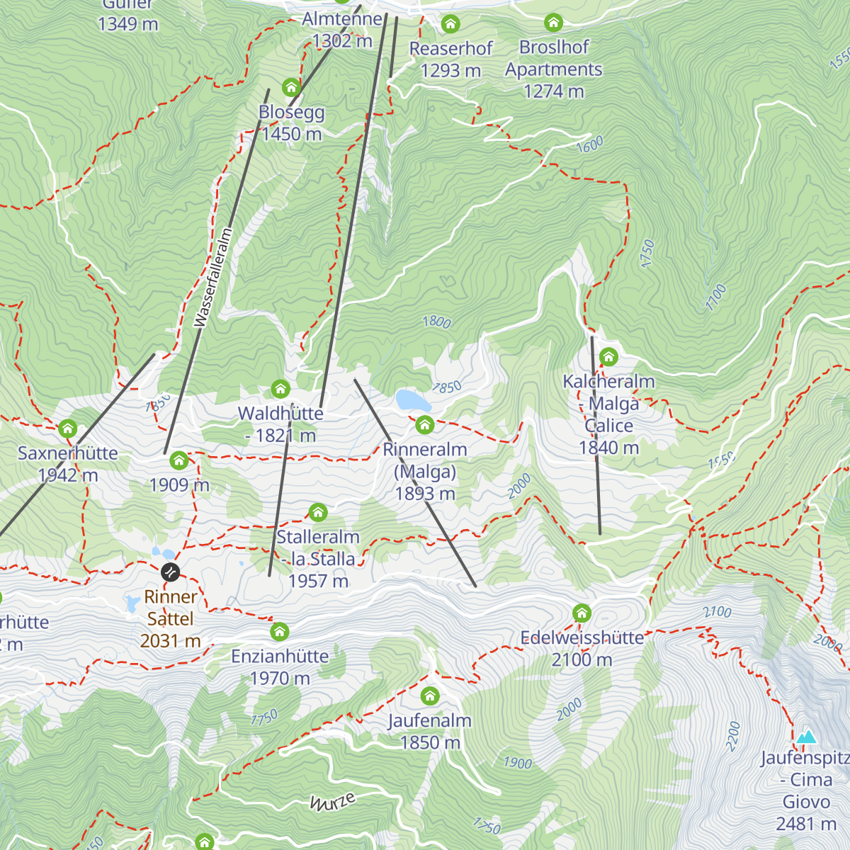 Rinneralm (Malga) map