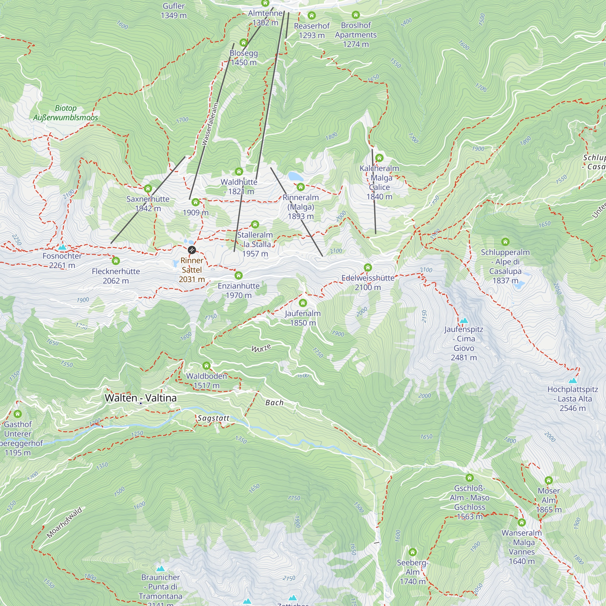 Jaufenalm map
