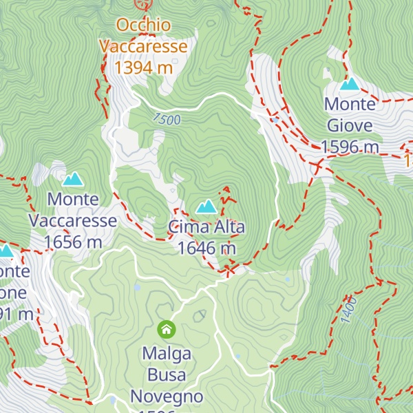 Map of Cima Alta