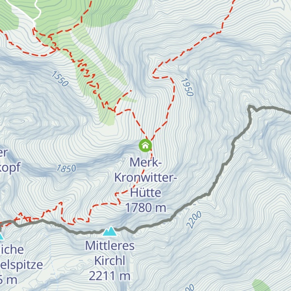 Map of Merk-Kronwitter-Hütte