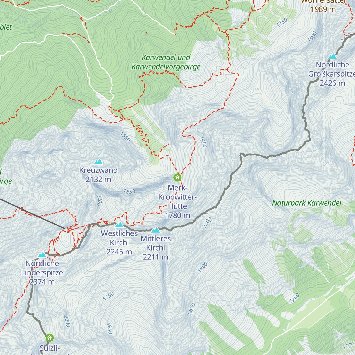Merk-Kronwitter-Hütte map